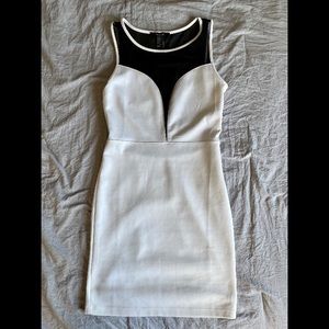 NWOT Black/White Mesh Bodycon Dress